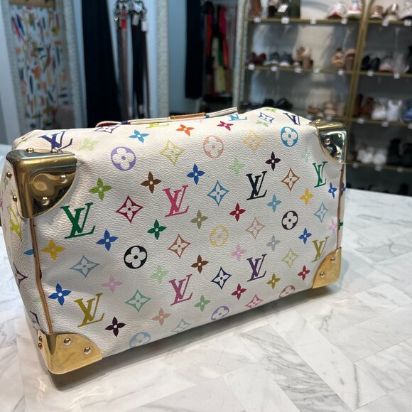 Louis Vuitton Monogram Multicolor Speedy 30 White - Picture 3 of 12